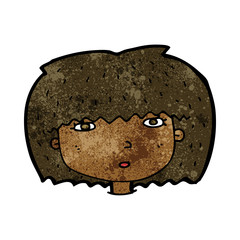 cartoon female face