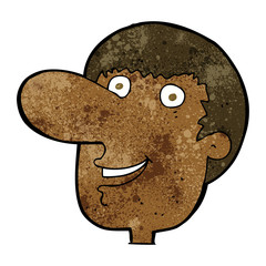 cartoon happy male face