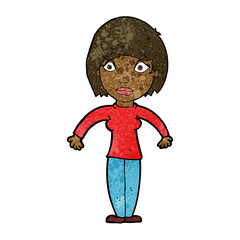 cartoon surprised woman