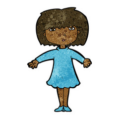 cartoon surprised woman