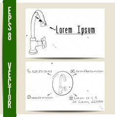 Simple business card template. EPS8 vector 