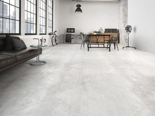 modern industrial loft. 3d rendering