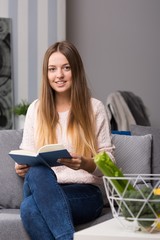 Girl studying diabetes diet