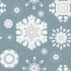 seamless vintage pattern from snowflakes