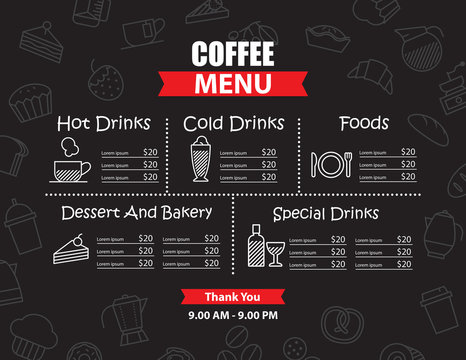 Restaurant and cafe menu design