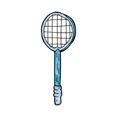 cartoon old tennis racket