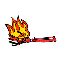 cartoon magic skeleton hand