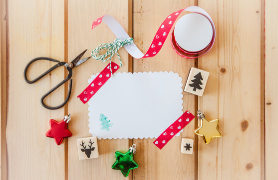 Grusskarte zu Weihnachten basteln