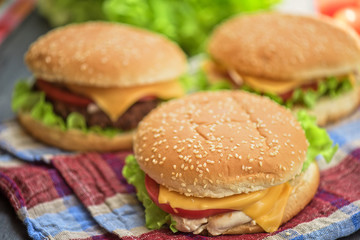 home made burgers