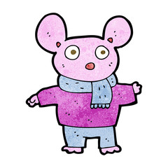 cartoon mouse in clothes