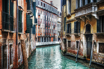 narrow canal in Venice