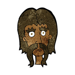 cartoon man with long mustache