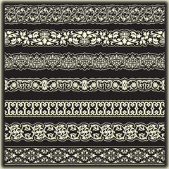 Vintage border set for design 