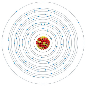 recommend clip art: Osmium atom on a white background