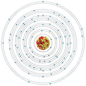 recommend clip art: Radon atom on a white background