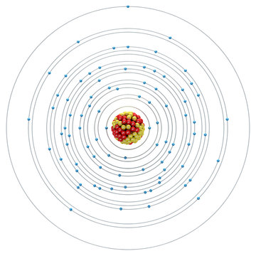 recommend clip art: Francium atom on a white background