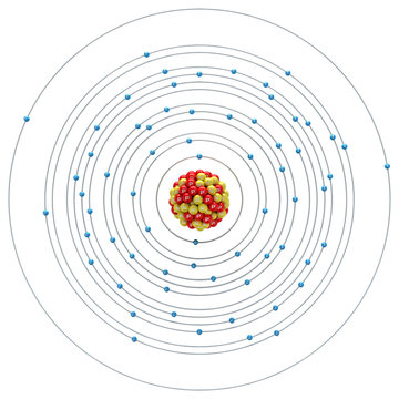 atom model with electrons orbiting clip art preview