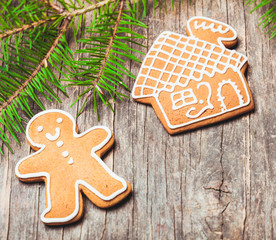 Gingerbreads and fir tree