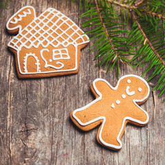 Gingerbreads and fir tree