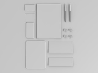 Gray Branding Mockup set. Business template