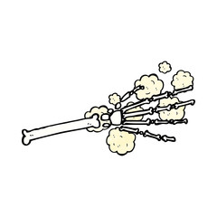 cartoon skeleton hand
