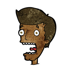 cartoon terrified man