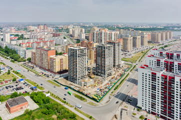 Fototapeta premium Residential district in Tyumen. Russia