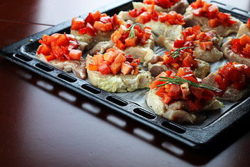 steak in a frying pan