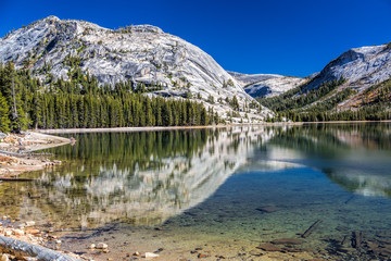 Lake Tenaya, Yosemite, CA
Perfect October day with clear skies, fall colors and the beautiful mountain reflecting in the crystal clear lake. 