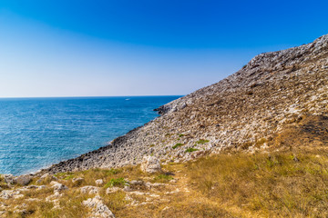 steep cliffs above the sea