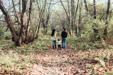 Fototapeta premium Mom Dad and son