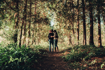 Obraz premium Mom Dad and son