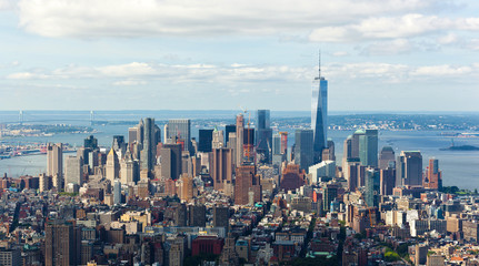 Cityscape view of Manhattan, New York City.