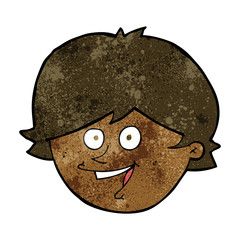 cartoon happy boy face