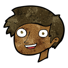 cartoon happy boy face
