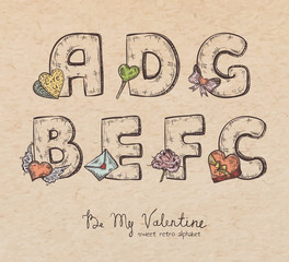 Valentine alphabet