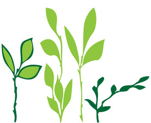 Vector abstract pattern of leaves