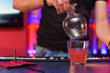 Making cocktail in bar