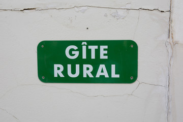 Gite rural sign in French