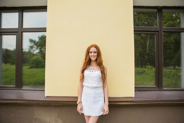 Portrait of red hair girl.