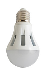 LED energy saving bulb. Light-emitting diode. Isolated object