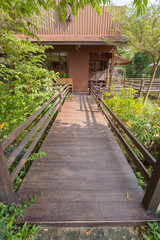 Bridge in the garden of home