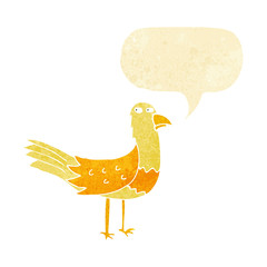 cartoon bird with thought bubble