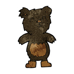 cartoon teddy black bear