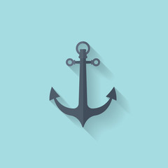 Anchor flat web icon