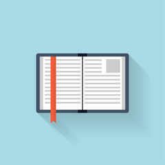 Flat book icon