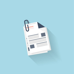 Flat web icon. News, blank.