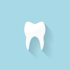 Flat web internet icon. Tooth.