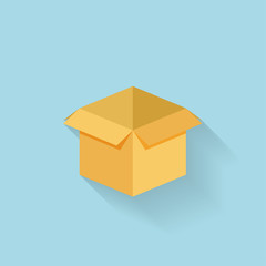 Flat box  icon for web. 