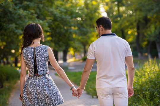 Walking Couple Back View